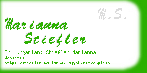 marianna stiefler business card